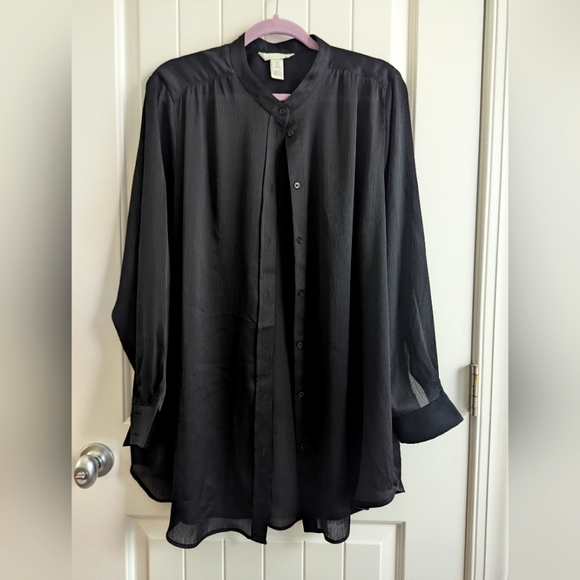 H&M Tops - H&M Black Long Sleeve Blouse Sz XL